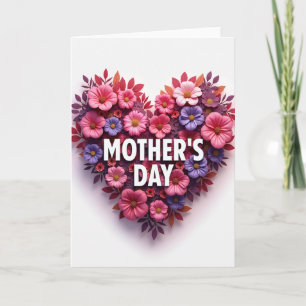 Faux Floral Mothers Day Card