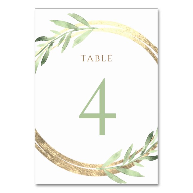  faux foil and green leaves Table Number 4 (Front)