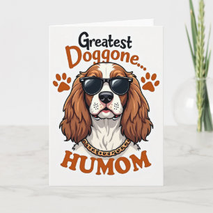 Faux Foil Best Humom Dog Card