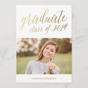 Faux Foil Edition 8   Graduation Party Invitation