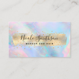 faux foil faux iridescence design business card