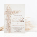 faux foil First Holy Communion  invitation<br><div class="desc">The design of this First Holy Communion invitation simulates metallic foil effect. 
REAL foil invitation at the following link:  https://www.zazzle.com/holy_cross_first_holy_communion_foil_invitation-256466218224281654</div>
