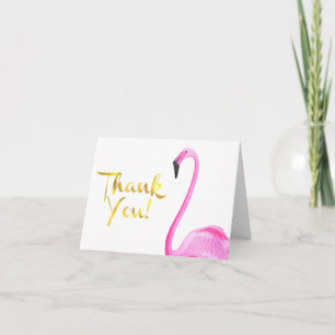Faux Foil, Flamingo, Thank You Cards