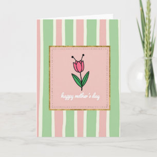 Faux Foil Flower Greeting Card