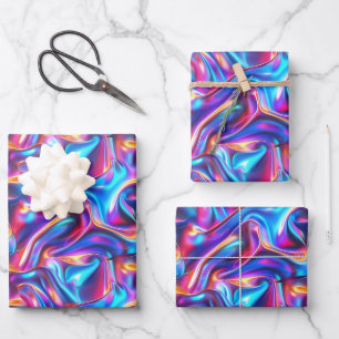 Faux foil pattern party  wrapping paper sheet