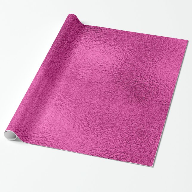 Faux Foil Raspberry  - All Options Wrapping Paper (Unrolled)
