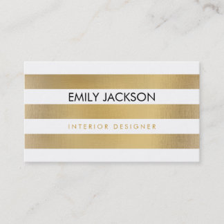 Faux Foil Stripes Business Card