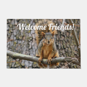 Faux fox squirrel doormat