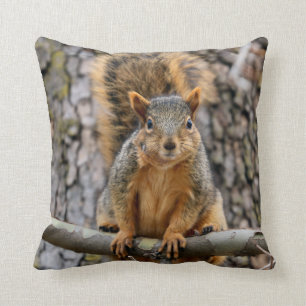 Faux fox squirrel pillow