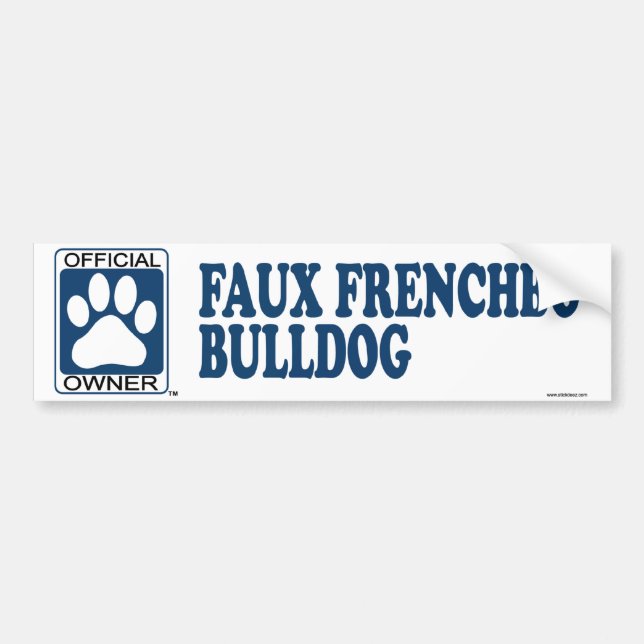 Faux Frenchbo Bulldog Blue Bumper Sticker (Front)