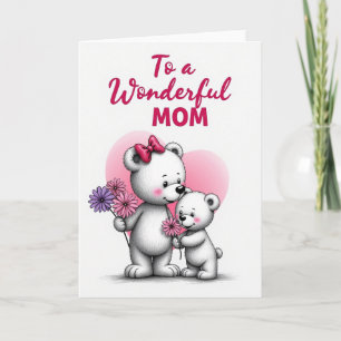 Faux Fur Wonderful Mum Card