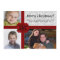 Faux Gift Box Bow, 3 Photo Christmas Card