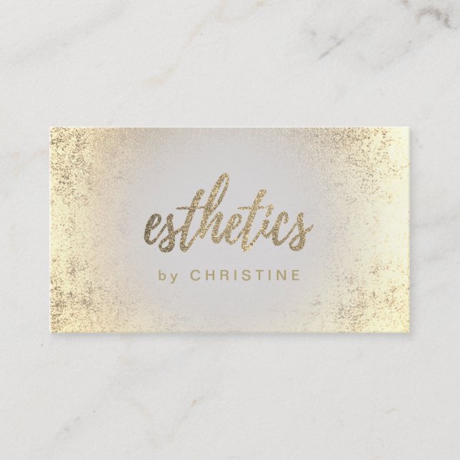 FAUX glitter aesthetics script design Business Car Business Card (Front)