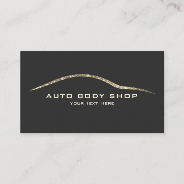 Faux Glitter Automotive - Body Shop Business Card (Front)