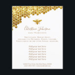 faux glitter bee honeycomb flyer<br><div class="desc">beauty salon professional makeup artist flyer</div>