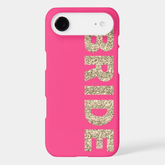Faux Glitter Bride iPhone 6 Case in Pink (Back)