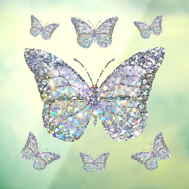 faux glitter butterfly window cling (Sheet 3)