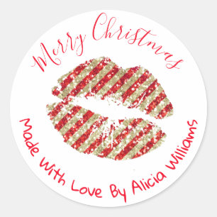 Faux Glitter Christmas DIY Handmade Business Label
