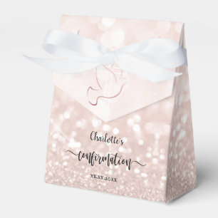 faux glitter Confirmation Favor Box