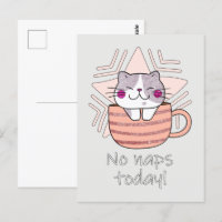 Faux Glitter, Cute Cat in Coffee Mug