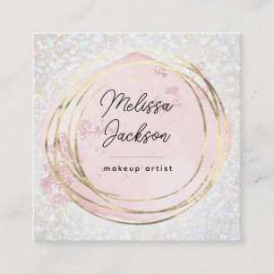 FAUX glitter decor Square Business Card