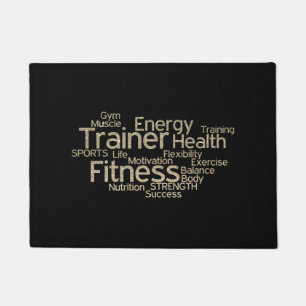 Faux Glitter Fitness Centre Doormat