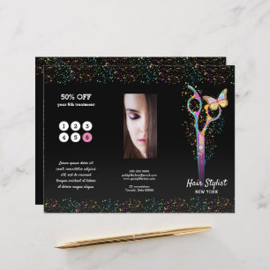 faux glitter hair stylist brochure