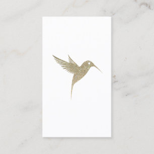 Faux Glitter Humming Bird Business Card