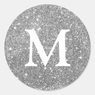 Faux Glitter Monogram Sticker