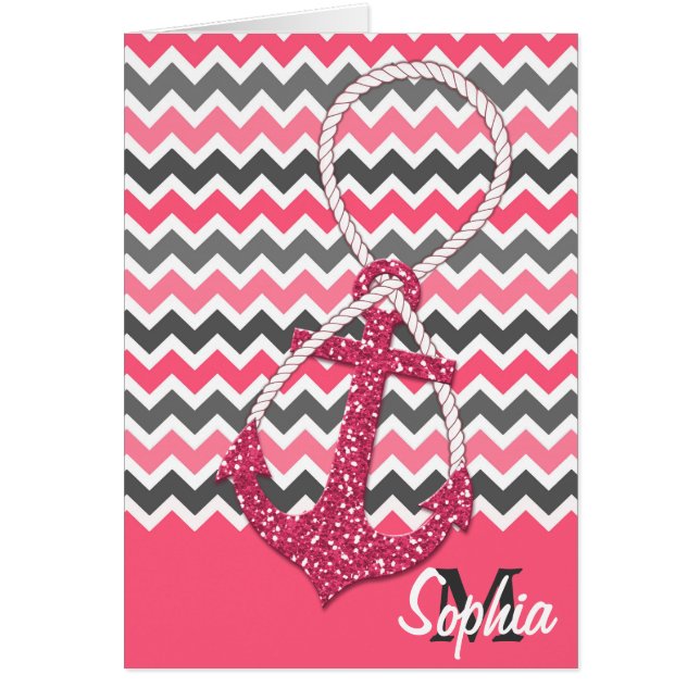 faux glitter nautical anchor infinity symbol (Front)