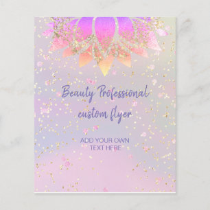 •faux glitter on faux holographic effect flyer