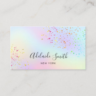 FAUX glitter on pastel colours Business Card