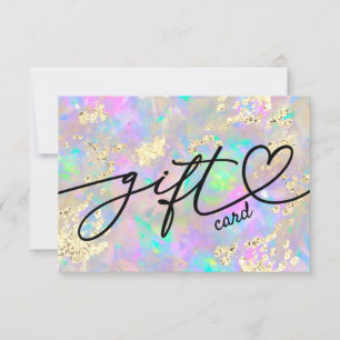 faux glitter opal gift certificate