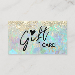 faux glitter opal texture gift certificate