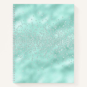 Faux Glitter Pastel Sparkle Elegant Shiny Chic Notebook