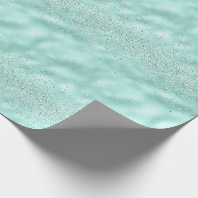 Faux Glitter Pastel Sparkle Elegant Shiny Chic Wrapping Paper (Corner)