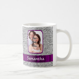 Faux glitter photo background coffee mug