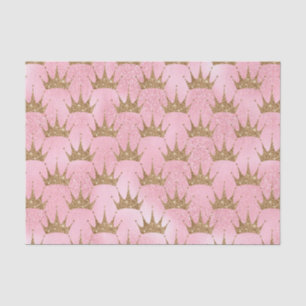 Faux glitter Princess golden crown party tissue Tissue Paper