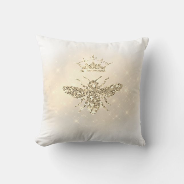 faux glitter queen bee cushion (Front)