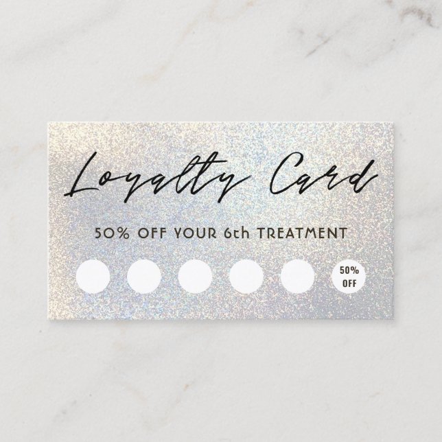 faux glitter texture loyalty card (Front)