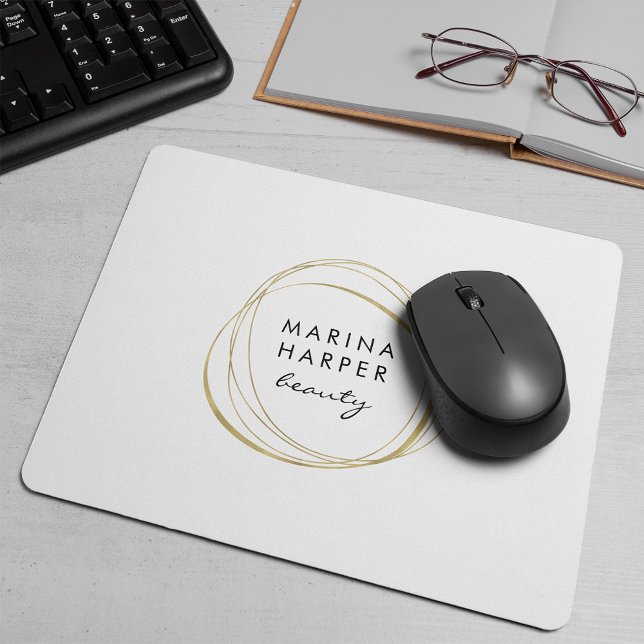 Faux Gold Abstract Logo Mouse Pad (Creator Uploaded)