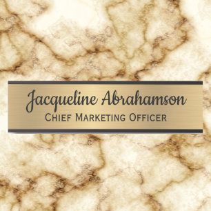 Faux Gold and Black Office Door Sign No Logo