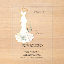 Faux Gold and Greenery Wedding Dress 