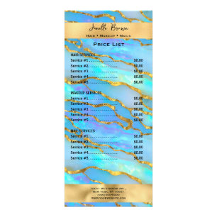 Faux Gold and Opal Services or Rack Card