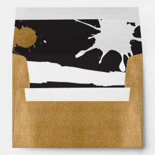 Faux Gold and Paint Splashes Envelope
