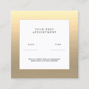 Faux Gold Appointment Card