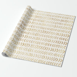 Faux gold arrow pattern wrapping paper