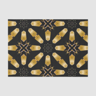 Faux Gold & Black Luxury Mosaic Geometric Pattern Tissue Paper