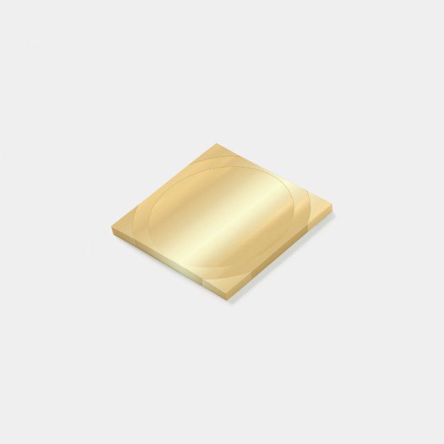 Faux Gold Blank Template Professional Trendy Post-it Notes (Angled)