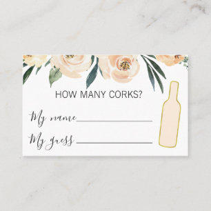 Faux Gold Bottle How Many Corks Ticket